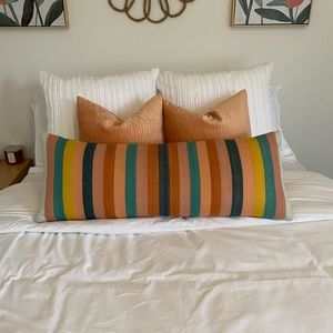 Colorful lumbar pillow with insert